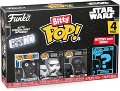 Funko Pop! Bitty Pop: Star Wars - 4 pack box - Darth Vader, Tie Fighter Pilot, Stormtrooper & Mystery Chase
